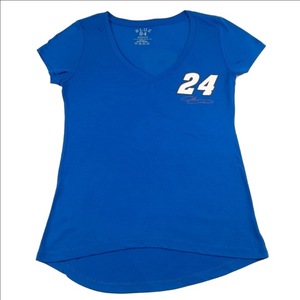Blue 84 Nascar Chase Elliott V-Neck T-Shirt Size Medium